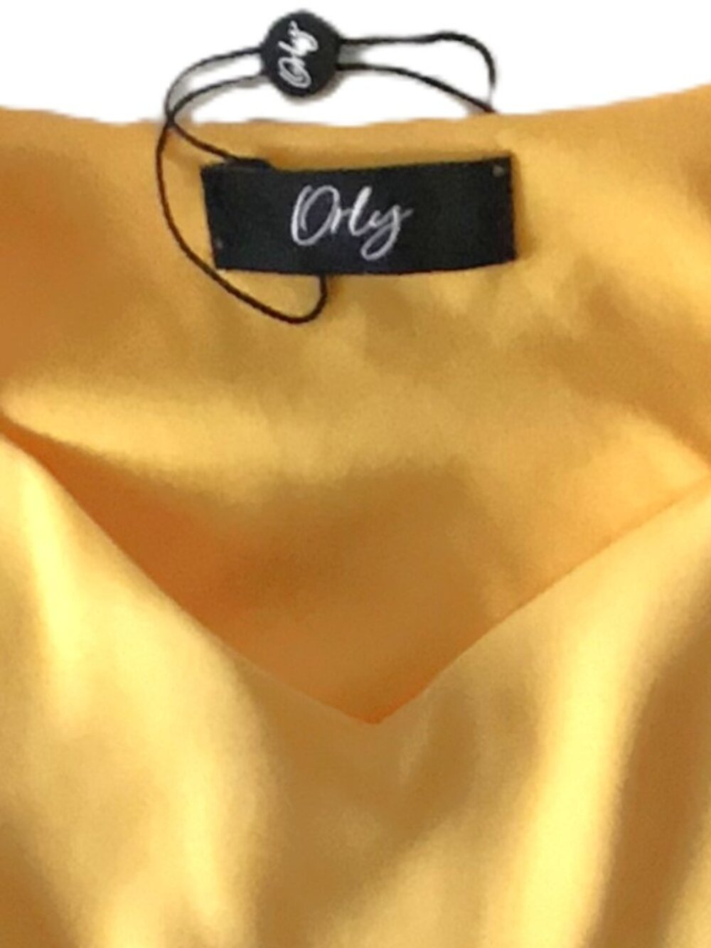 NEW Yellow Gold Silk Tank Blouse Ruffled Shoulders Fully Lined Size Medium NWT - Picture 9 of 13